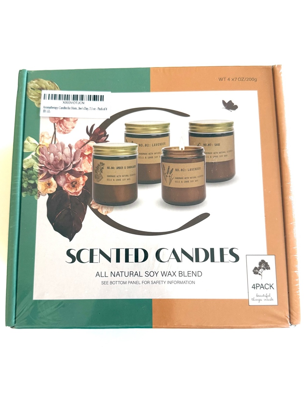 SALE!!! Brand New Sealed! All Natural Soy Wax Blend Scented Candles 4-Pack